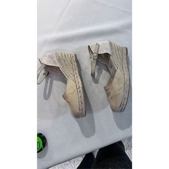IISE JACOBSEN TAN ESPADRILLES WEDGE HEELS WOMENS SIZE 7 - Picture 8 of 13